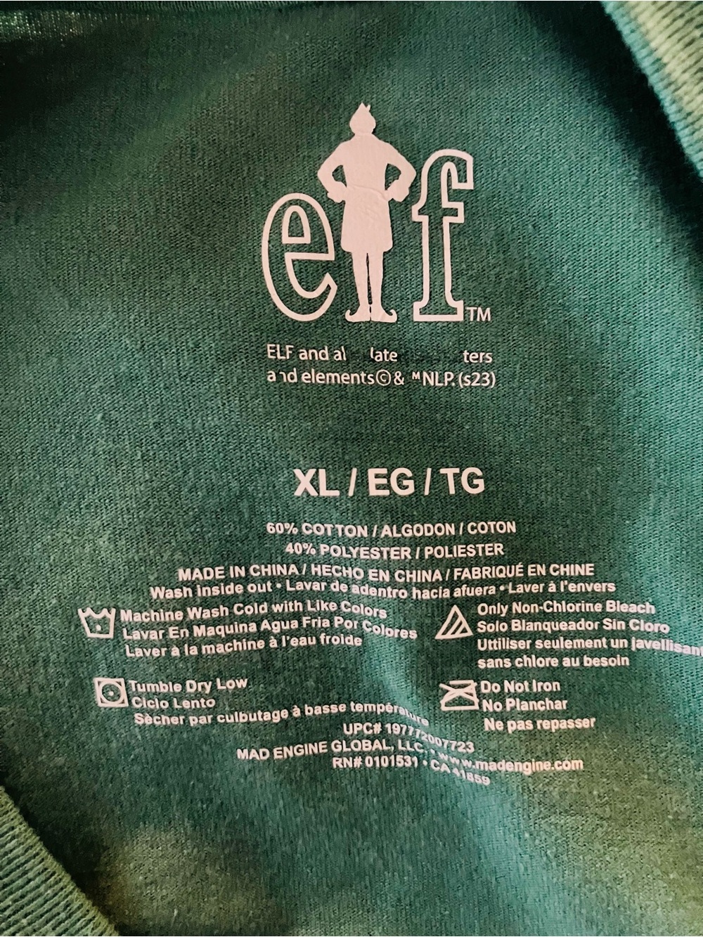Elf Ugly Christmas Tee XL Buddy Candy Canes Funny Holiday Shirt - Picture 3 of 6